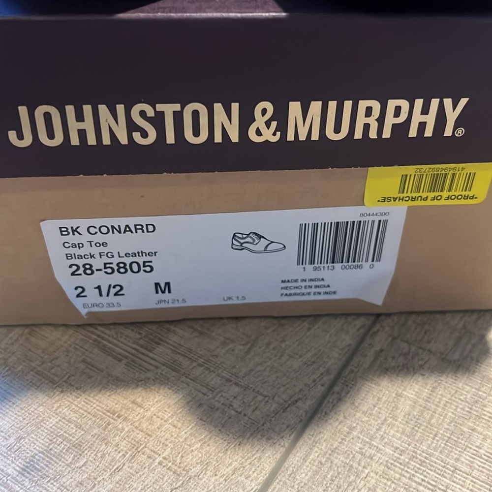Johnston & Murphy little boy 2.5 leather shoes - Picture 6 of 7